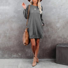 Load image into Gallery viewer, Solid Color Soft Long Sleeve Dress
