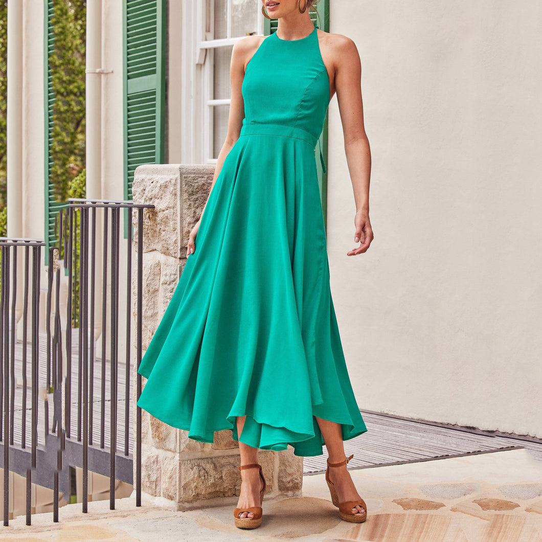 Printed Bohemian Vacation Maxi Dress