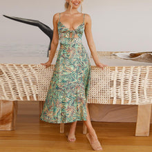 Load image into Gallery viewer, Elegant Printed V-Neck Maxi Dress
