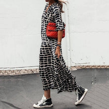 Load image into Gallery viewer, Casual V-Neck Leopard Printed Maxi Dress
