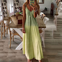 Load image into Gallery viewer, V-Neck Gradient Sling Dress
