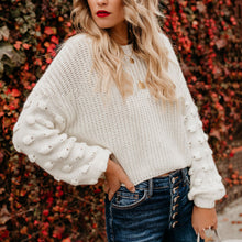 Load image into Gallery viewer, Puff Sleeve Knitted Sweater
