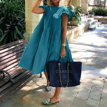Load image into Gallery viewer, Sweet Casual Loose Fit Vacation Maxi Dress
