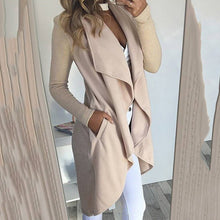 Load image into Gallery viewer, Lapel Slim Mid-Length Trench Coat
