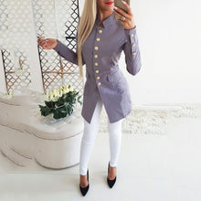 Load image into Gallery viewer, Long-Sleeved Buttoned Slim Thin Coat
