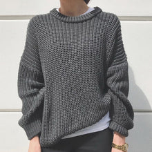 Load image into Gallery viewer, Fashion Solid Color Round Neck Warm Sweater
