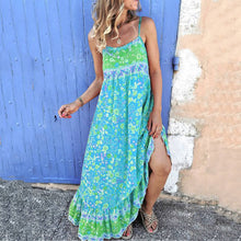 Load image into Gallery viewer, Boho Chic Floral Printed Sleeveless Maxi Dress
