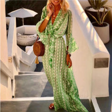 Load image into Gallery viewer, Fashion Printed Holiday Maxi Dress
