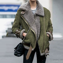 Load image into Gallery viewer, Lapel Lamb Wool Coat
