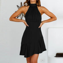 Load image into Gallery viewer, Elegant Halter High Waist Mini Dress
