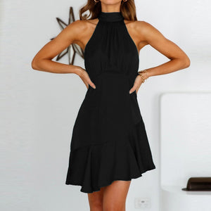 Elegant Halter High Waist Mini Dress