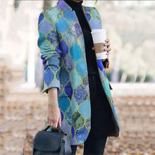 Load image into Gallery viewer, Retro Printed Lapel Suit Coat
