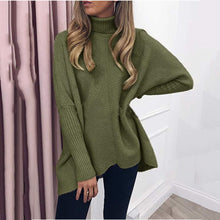 Load image into Gallery viewer, Turtleneck Pullover Bat Sleeve Sweater
