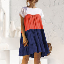 Load image into Gallery viewer, Contrasting Color Loose Dress
