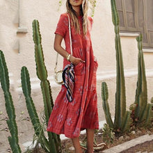 Load image into Gallery viewer, Bohemian Print Vacation Dress
