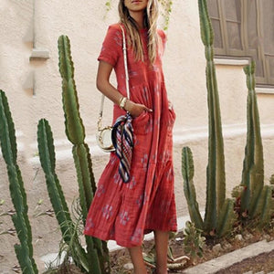 Bohemian Print Vacation Dress