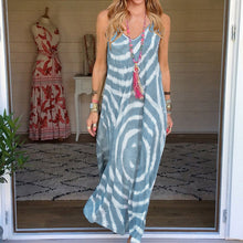 Load image into Gallery viewer, Sleeveless Bohemia Style Printed Maxi Dress
