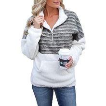Load image into Gallery viewer, V-Neck Zipper Long Sleeve Warm Sweater Tops
