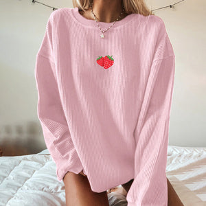 Cute Fashion Print Round Neck Sweatshirt