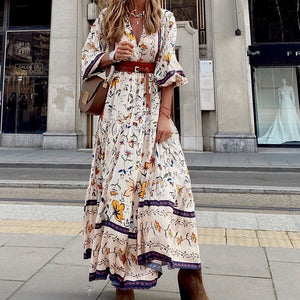 Bohemian Print Maxi Dress