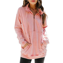 Load image into Gallery viewer, Half Zipper Solid Color Casual Sweatshirt
