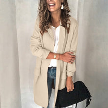Load image into Gallery viewer, Solid Color Fake Pocket Blazer Coat
