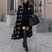 Load image into Gallery viewer, Classic Plaid Printed Brushed Coat
