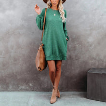Load image into Gallery viewer, Solid Color Soft Long Sleeve Dress
