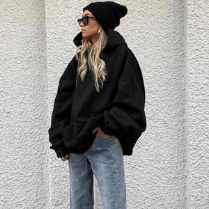 Black Fashion Hoodies Sweatshirt