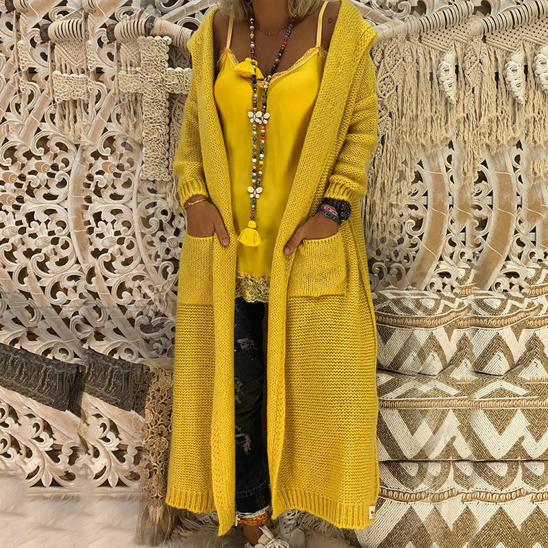 Casual Loose Fit Knitted Long Cardigan