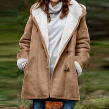 Load image into Gallery viewer, Horn Button Hooded Coat
