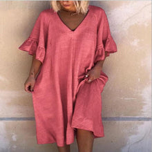 Load image into Gallery viewer, V Neck Half Sleeve Casual Dress
