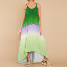 Load image into Gallery viewer, Gradient Color Sling Maxi Dress
