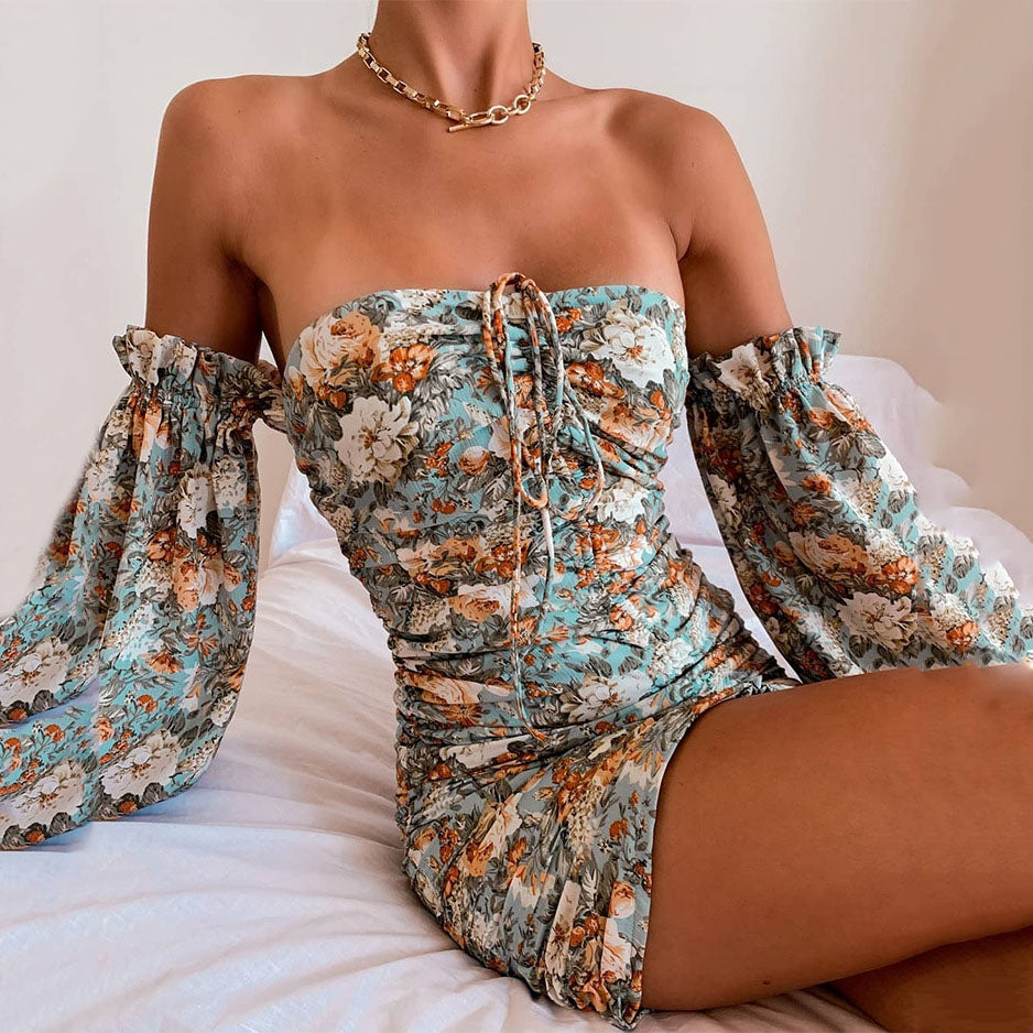 Sexy Floarl Printed Bodycon Dress