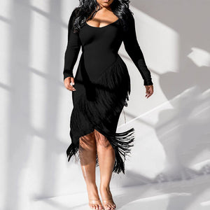 Sexy Tassel Party Bodycon Dress