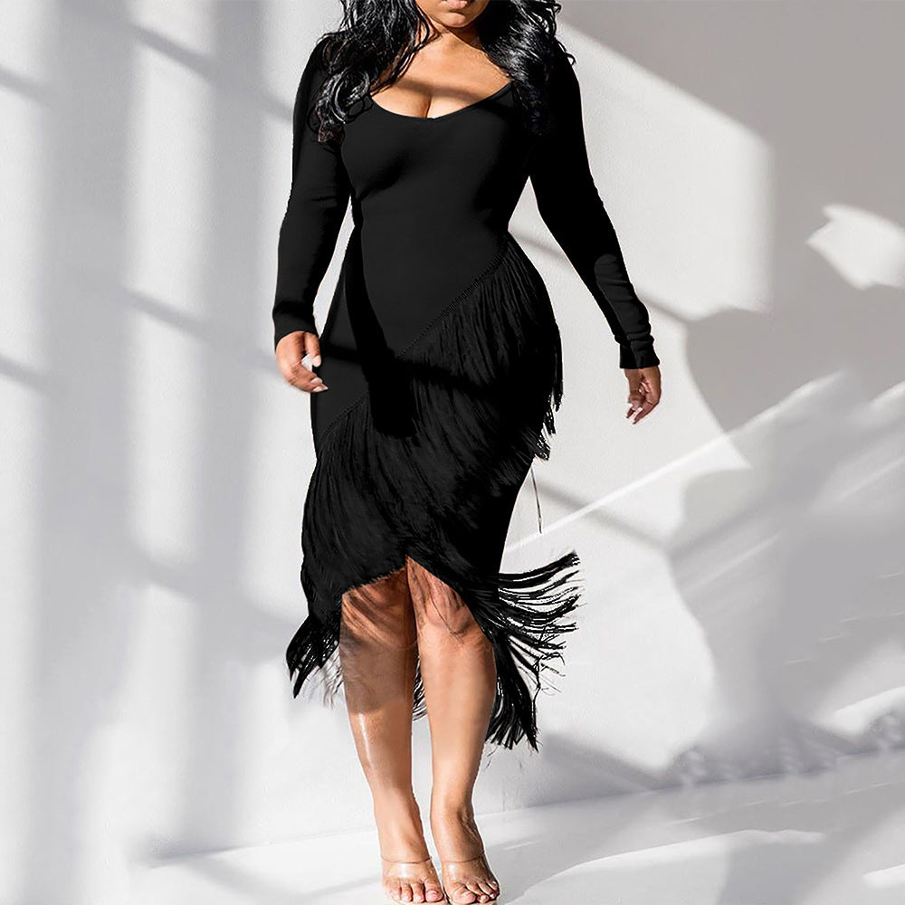 Sexy Tassel Party Bodycon Dress