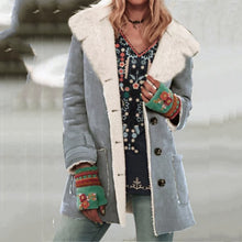Load image into Gallery viewer, Mid-Length Plush Lapel With Pockets Coat

