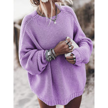 Load image into Gallery viewer, Solid Color Knitted Sweater
