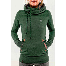 Load image into Gallery viewer, Long Sleeve Pocket Embroidered Hooded Sweatshirt
