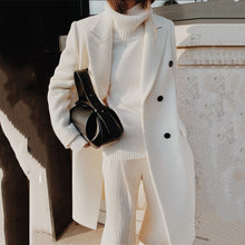 Load image into Gallery viewer, Long Sleeve Woolen Coat
