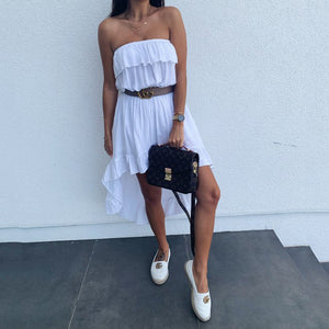 Tube Top Solid Color Dress