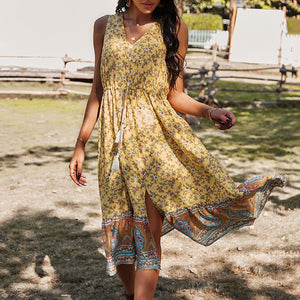 Casual Holiday Style Floral Printed Dress