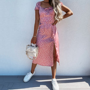 Sexy Pold Dot Printed Maxi Dress