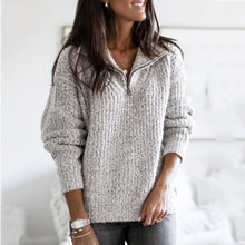 Load image into Gallery viewer, Zipper Pullover Sweater
