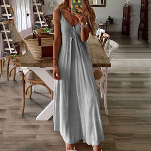 V-Neck Gradient Sling Dress