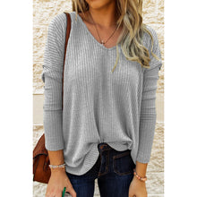 Load image into Gallery viewer, V-neck Knitted Top T-shirt
