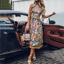 Load image into Gallery viewer, Retro Elegnat Printed Dress
