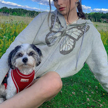 Load image into Gallery viewer, Butterfly Printed Zipper Hoodies Coat
