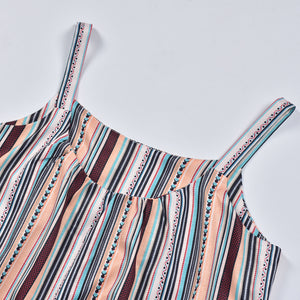 Striped Halter Sling Dress