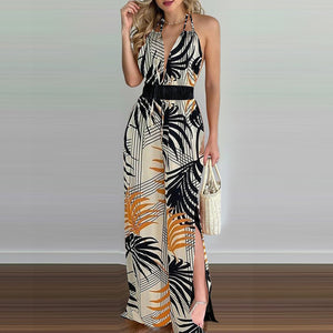 Holiday style Printed Sling Jumpsuit